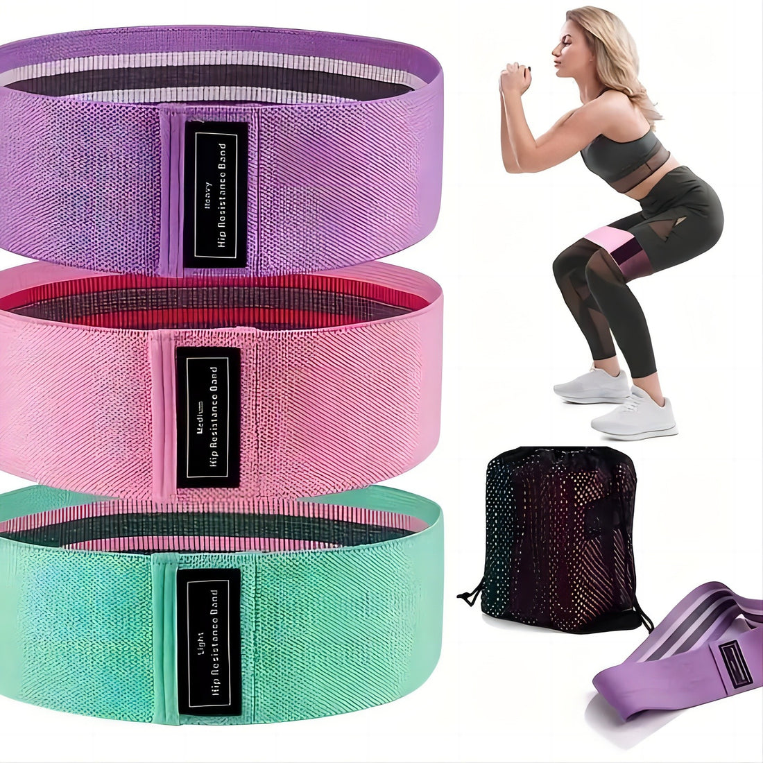 Fabric Resistance Bands for Hips