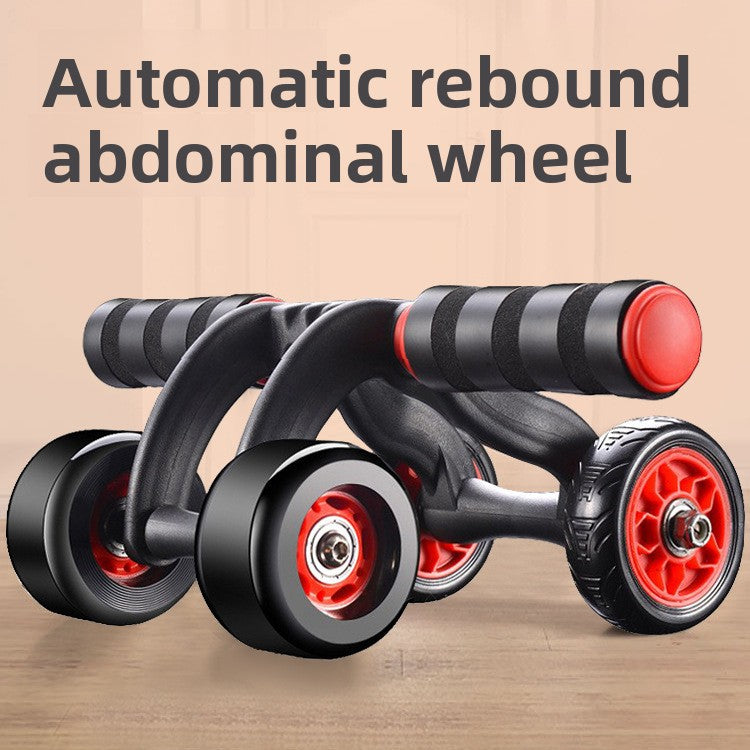 Four-Wheel Ab Roller with Knee Pad