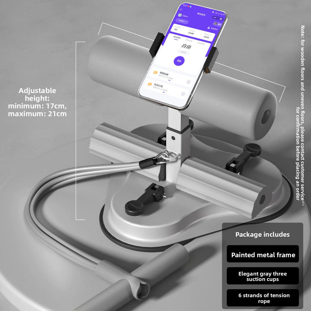 Suction Cup Sit-Up Bar with Counter