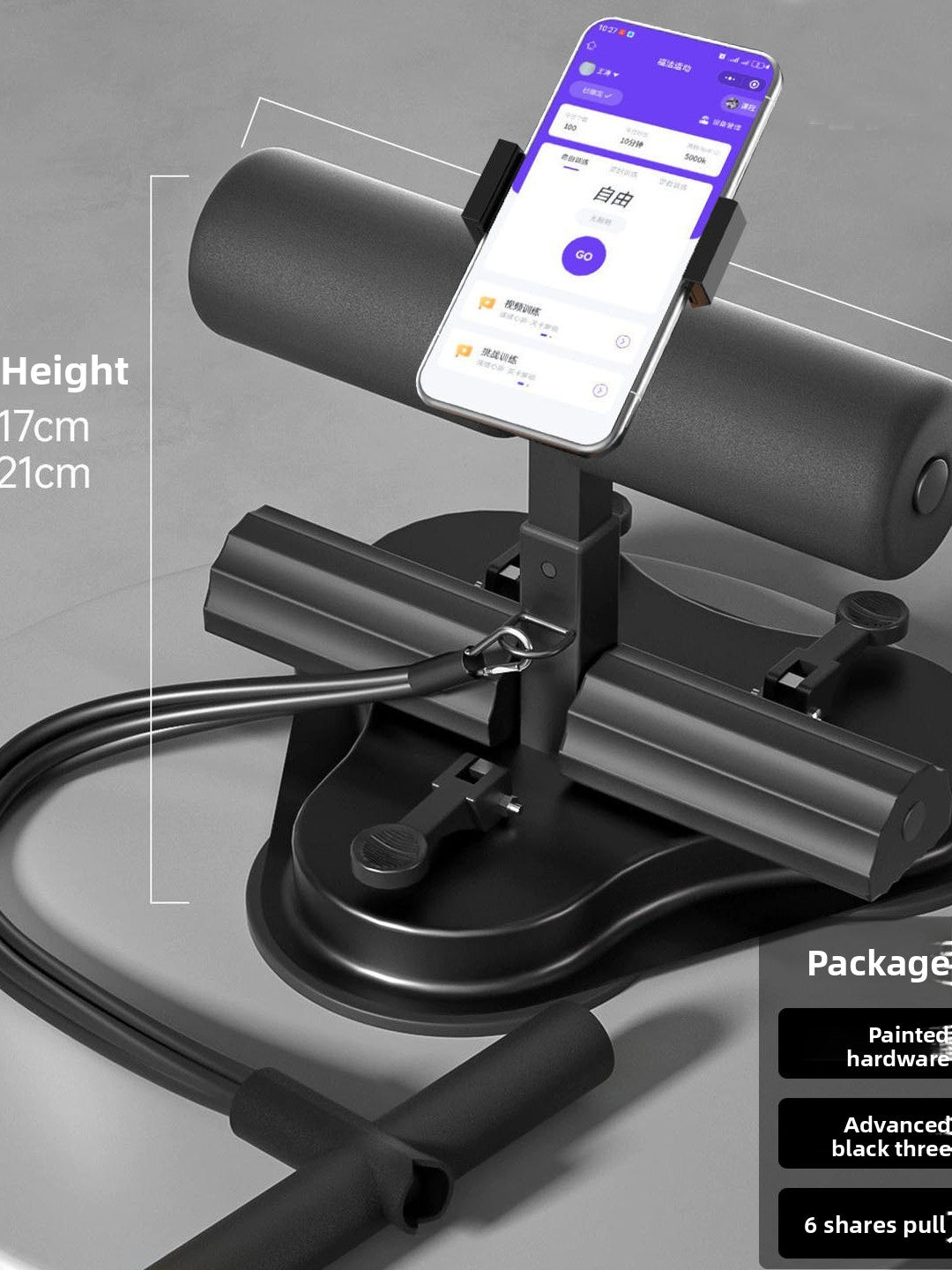 Suction Cup Sit-Up Bar with Counter