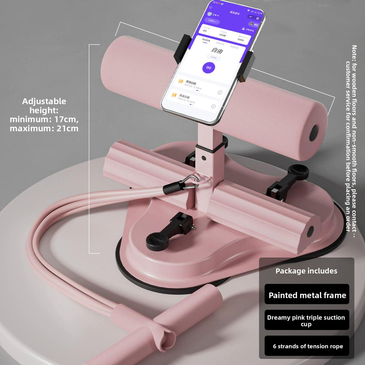 Suction Cup Sit-Up Bar with Counter