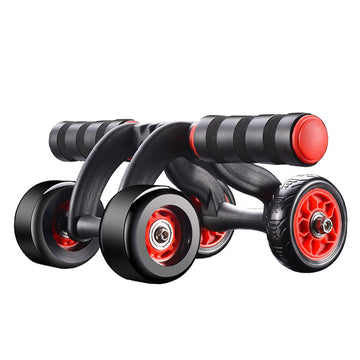 Four-Wheel Ab Roller with Knee Pad