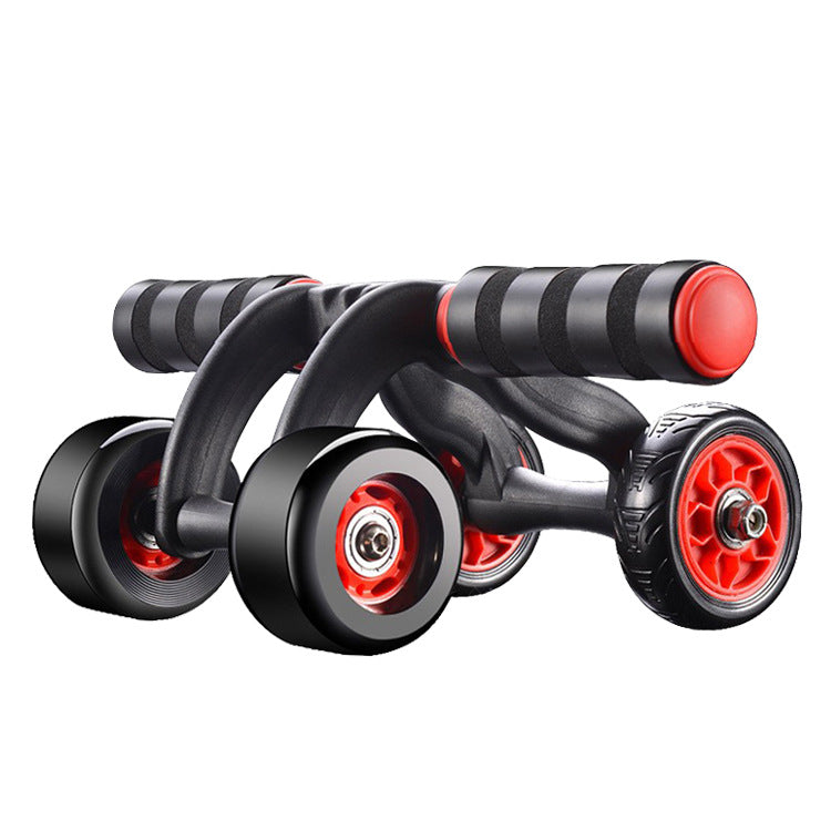 Four-Wheel Ab Roller with Knee Pad